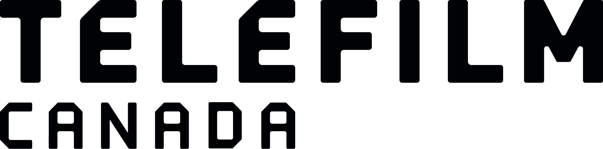 The words Telefilm Canada appear as black text on a white background