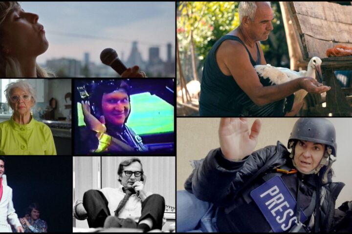 A mosaic of seven images from documentaries.