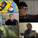 A collage of six film stills