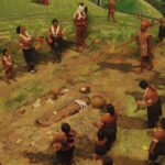 A diorama of an Indigenous burial site.