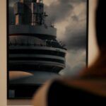 - Caitlin Cronenberg (foreground), looking at her photo of Drake’s Views album cover, hanging in the AGO.