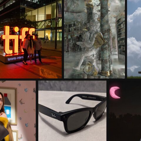 Top row from left: Rick Clifford/TIFF; Nostalgia for the Future (Visualantics); The Welcome Table (HBO); Bottom row from left: Disclosure Day (Nico Vavernise | Amblin Entertainment/Universal Pictures); Ray Ban Stories (cavebear42); A Fox Under a Pink Moon (Hot Docs)